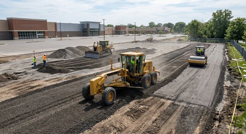 Parking Lot Excavation in Lawrenceville, GA